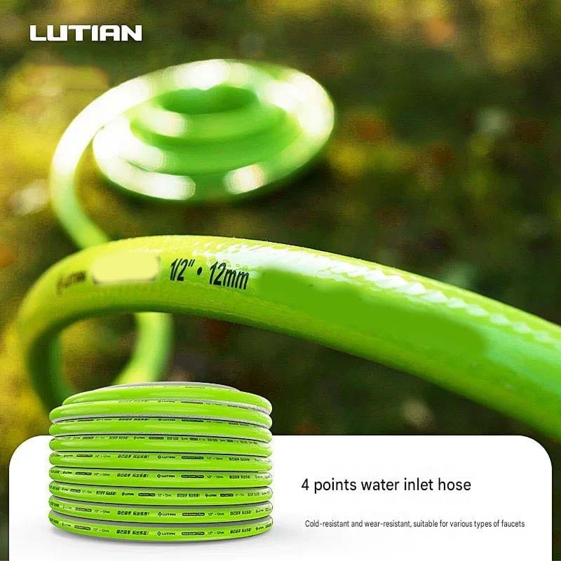 PVC Water Inlet Hose 15M | 1/2 Inch (12mm) Lutian Reinforced High Pressure Water Supply Pipe | Flexible Heavy-Duty Garden and Washer - 206481 - image 4