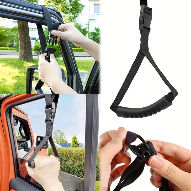 Universal Car Assist Handle | Portable Vehicle Support Handle with Adjustable Strap & Non-Slip Grip | Car Door Standing Aid for Safe Travel - 052291 - image 4