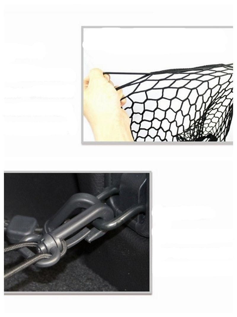 Universal Car Mesh Storage Net | Medium Elastic Boot Cargo Organizer | Multifunction Luggage Fixing Net Bag for SUV, Sedan & Truck | Auto Trunk Storage Accessory - 052217 - image 3