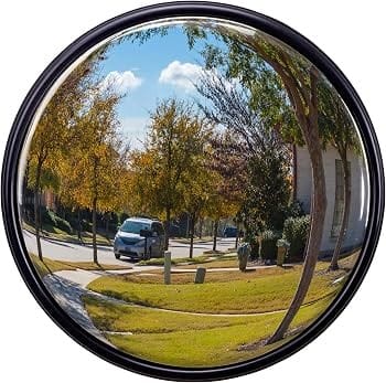 16-Inch Convex Safety Mirror | Wide-Angle Security & Traffic | Outdoor Indoor Blind Spot for Driveways, Parking Lots, Warehouses & Shops - 045998 - image 1