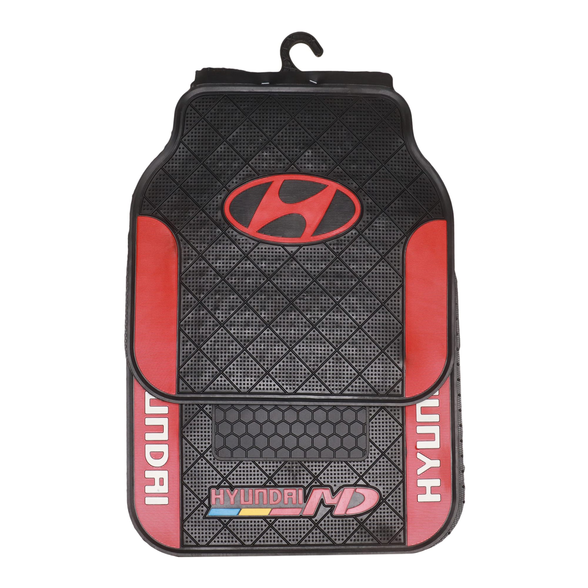 Floor Mat | Black/Red Color Floor Mat For Hyundai Car - 051921 - image 1