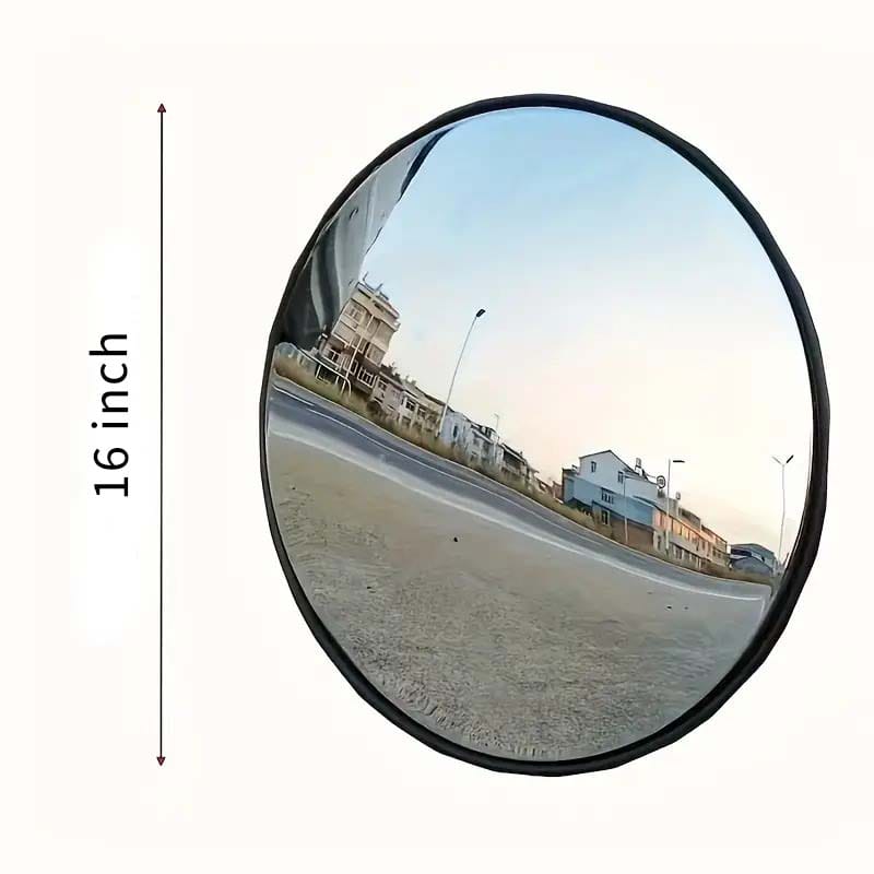 16-Inch Convex Safety Mirror | Wide-Angle Security & Traffic | Outdoor Indoor Blind Spot for Driveways, Parking Lots, Warehouses & Shops - 045998 - image 3
