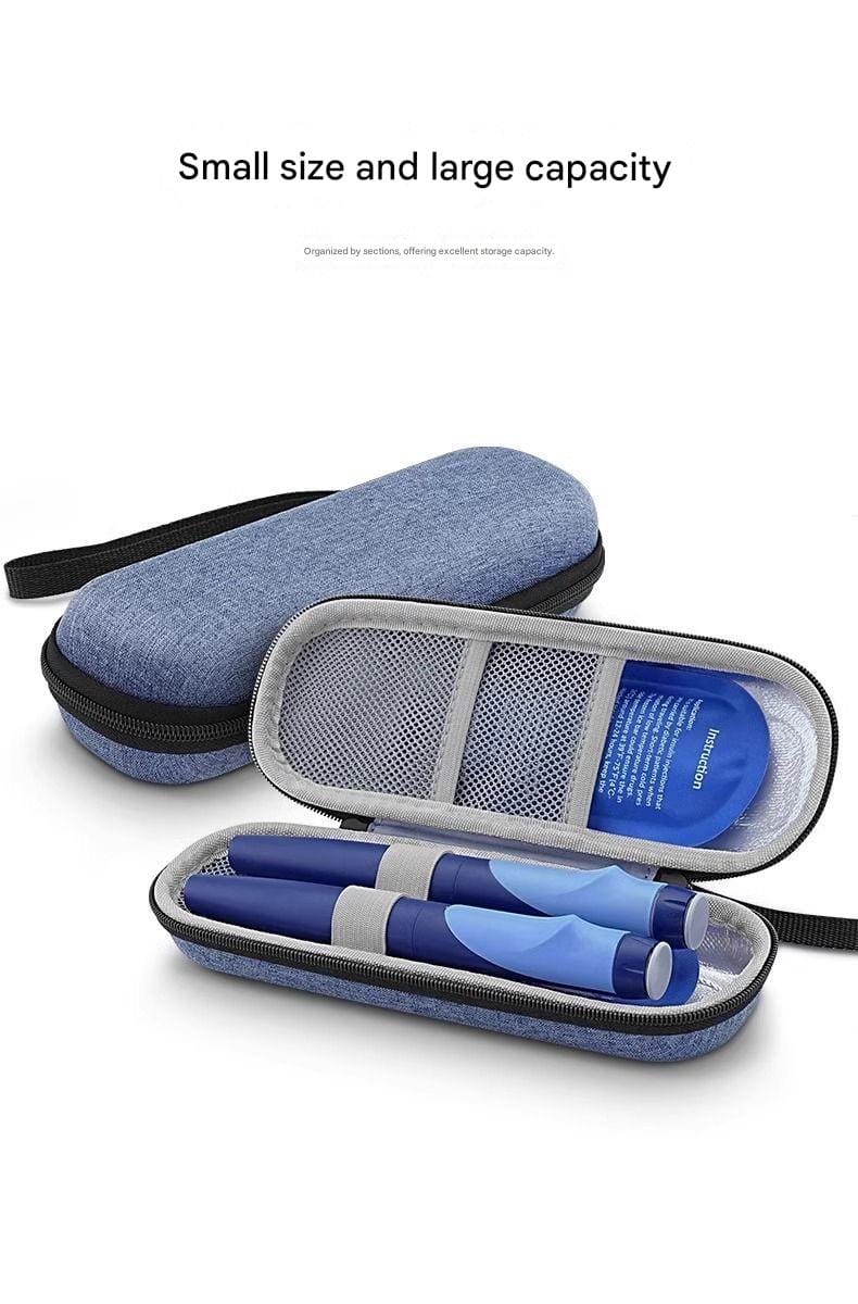 Portable Cooler Bag - Diabetes Medicine Organizer with 2 Reusable Ice Packs Waterproof EVA & Durable Polyester Travel-Friendly - 052139 - image 1