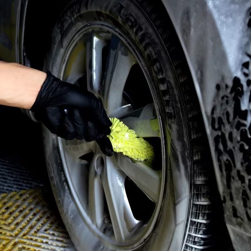 Car Wheel Cleaning Brush Sponge | Soft Rim & Tire Cleaning | Scratch-Free Vehicle Wheel Wash for Alloy Wheels, Tires, Rims, Spokes & Car Detailing - 052255 - image 3