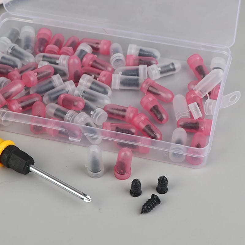 50 PCS Tubeless Tire Repair Rubber Nails Kit | Universal Emergency Tyre Kit | Self-Service Puncture Repair for Cars, Motorcycles, SUVs & Bicycles - 052278 - image 5