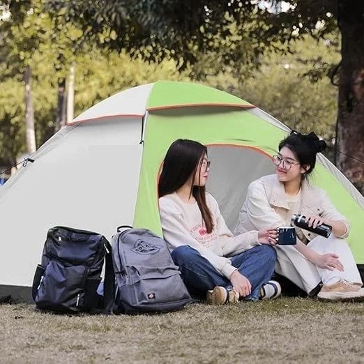 Waterproof Outdoor Camping Tent for 2-3 Persons | Portable Family Camping Tent | Shelter with Durable Canvas Fabric, Ventilation Windows & Easy Setup for Hiking, Trekking & Outdoor Adventures - 122029 - image 2