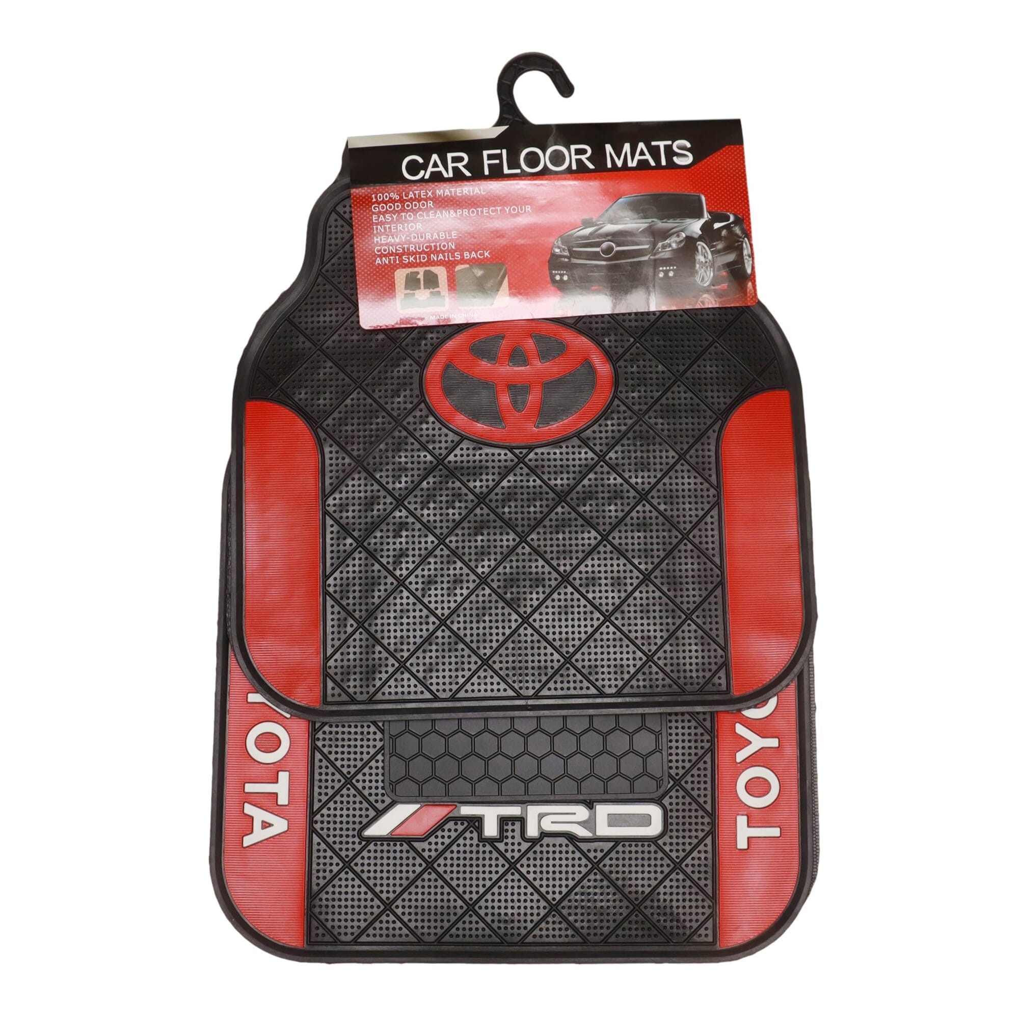 Grey/Red Color Floor Mat For Toyota Car - 51921ATONPLG - image 1