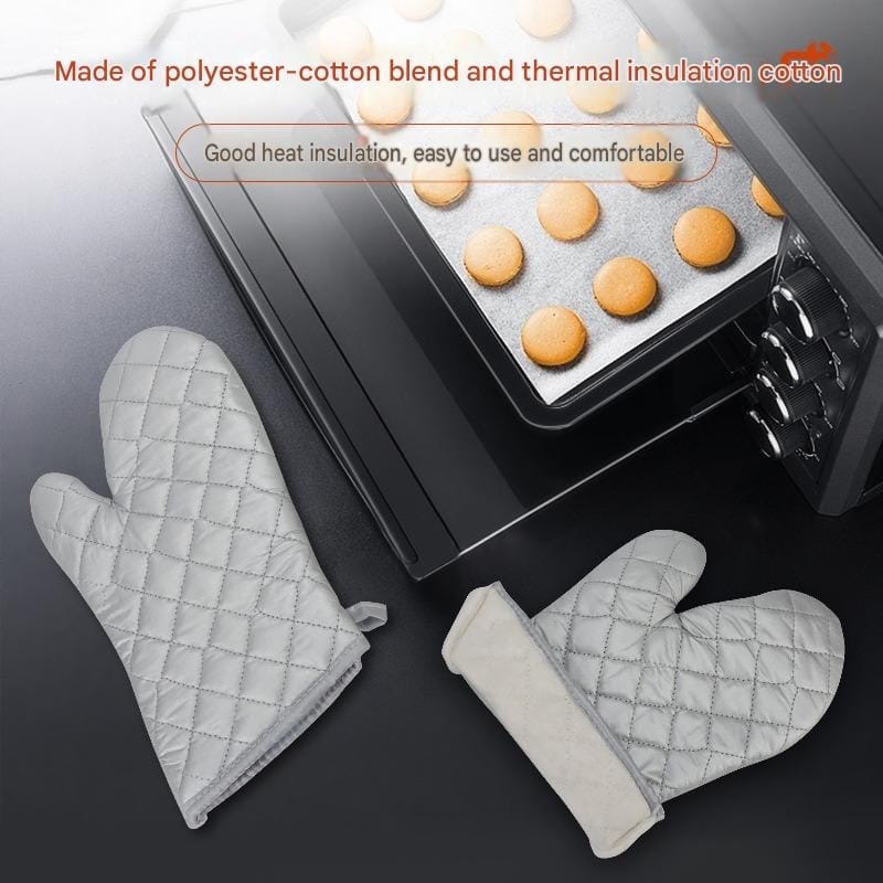 Heat Resistant Microwave Oven Glove | 1Piece | Eotia Brand Kitchen Cooking & Baking Safety Glove | Thick Protective Oven Mitt for BBQ, Grill & Hot Utensils | Silver Design - 313614 - image 5