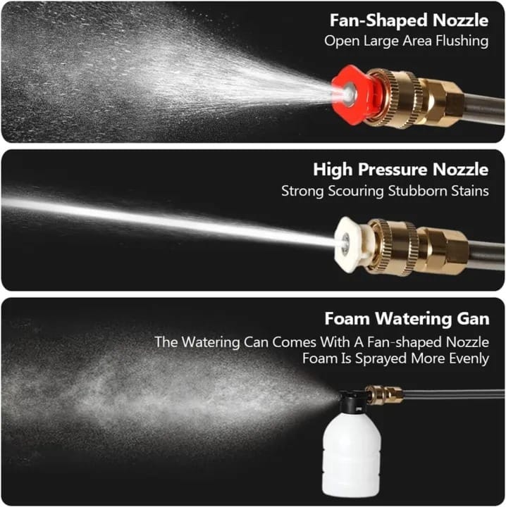 Portable Cordless High Pressure Car Washer Spray Gun with Double Battery | Rechargeable Water Pressure Cleaner for Car Washing, Garden Watering, Patio Cleaning & Outdoor Use - 052188 - image 4