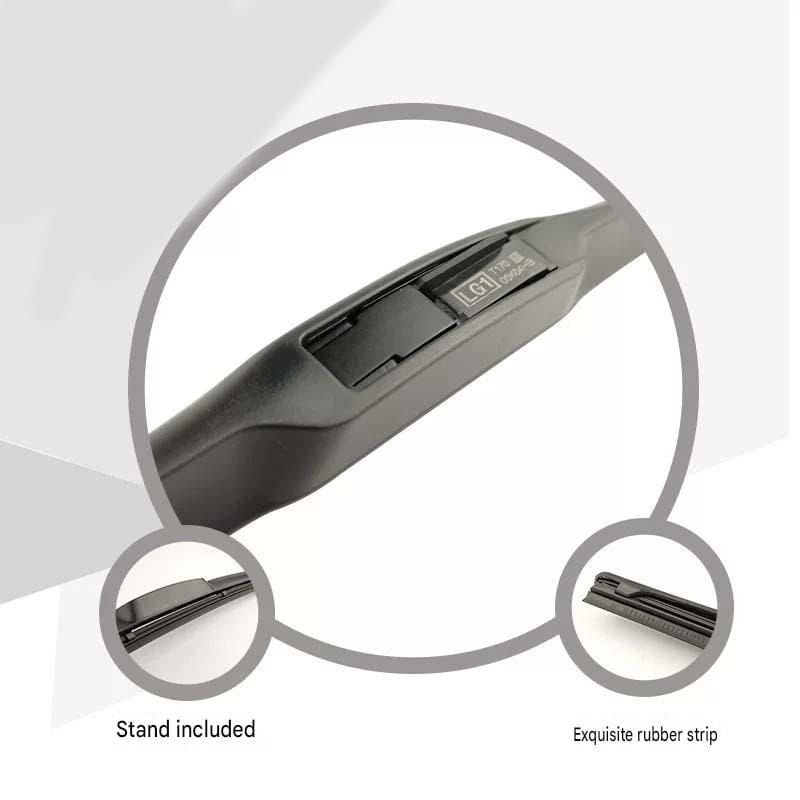 Car Silicone Windshield Wiper Blade 14" | Quiet & Streak-Free | Universal and Hybrid Design | U-Shaped Hook Lock Mechanism - Wiper-14S - image 4