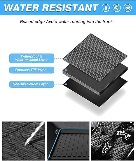 TPE Trunk Mat for BYD ATTO 1 | 1-Piece All-Weather Waterproof Cargo Liner | Heavy-Duty Anti-Slip Boot Floor Protector - 052228A1 - image 2