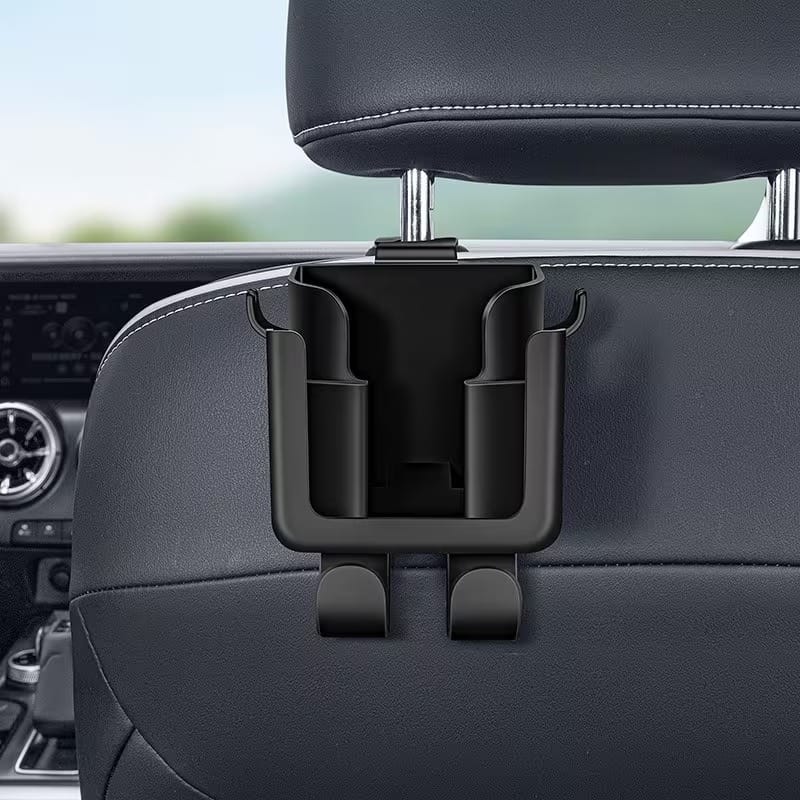 3-in-1 Car Cup Holder, Phone Holder & Headrest Hook | Multifunctional Back Seat Organizer with Cup Holder, Purse Hook & Mobile Stand | Universal Car Interior Storage Accessory - 052239 - image 3