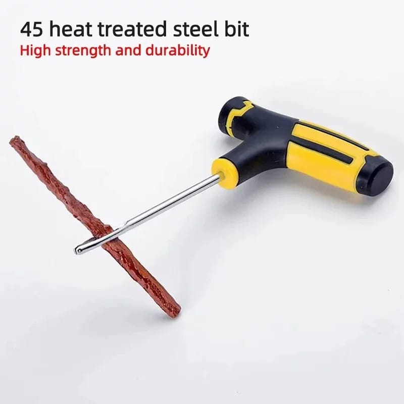 Tire Puncture Repair Kit | Universal Tubeless Tire Repair Tool Set | Emergency Flat Tire Plug Kit for Car, Motorcycle, SUV, ATV, Truck & Bicycle with Carry Case - 52250 - image 2