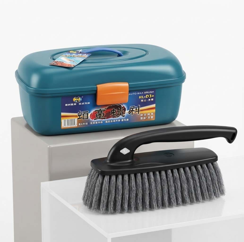 Car Duster | Foldable Car Dusting and Waxing Brush Cotton Duster | Auto Wax Brush HL-D3 - HL-D3 - image 1