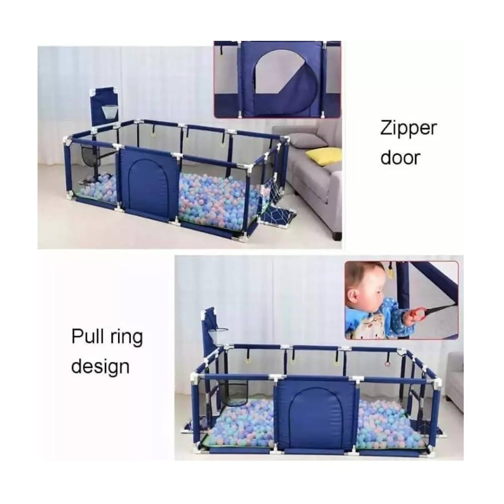 Children's Game Fence | Large Play Yard Safety Fence for Toddlers | Portable Indoor & Outdoor Play Area with Breathable Mesh Sides and Anti-Slip Base | Baby Playing Fence | Strong and Durable - 052186 - image 2