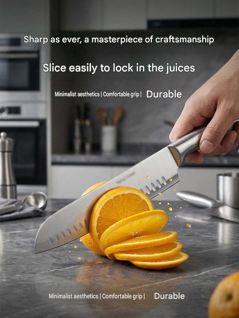 Kitchen Knife | High-Grade Inox Stainless-Steel Chef Knife | Eotia Brands Ultra Sharp Multipurpose Knife for Meat, Fish, Vegetables & Fruits | Japanese style & Ergonomic Design | Comfortable Grip - 416863 - image 2