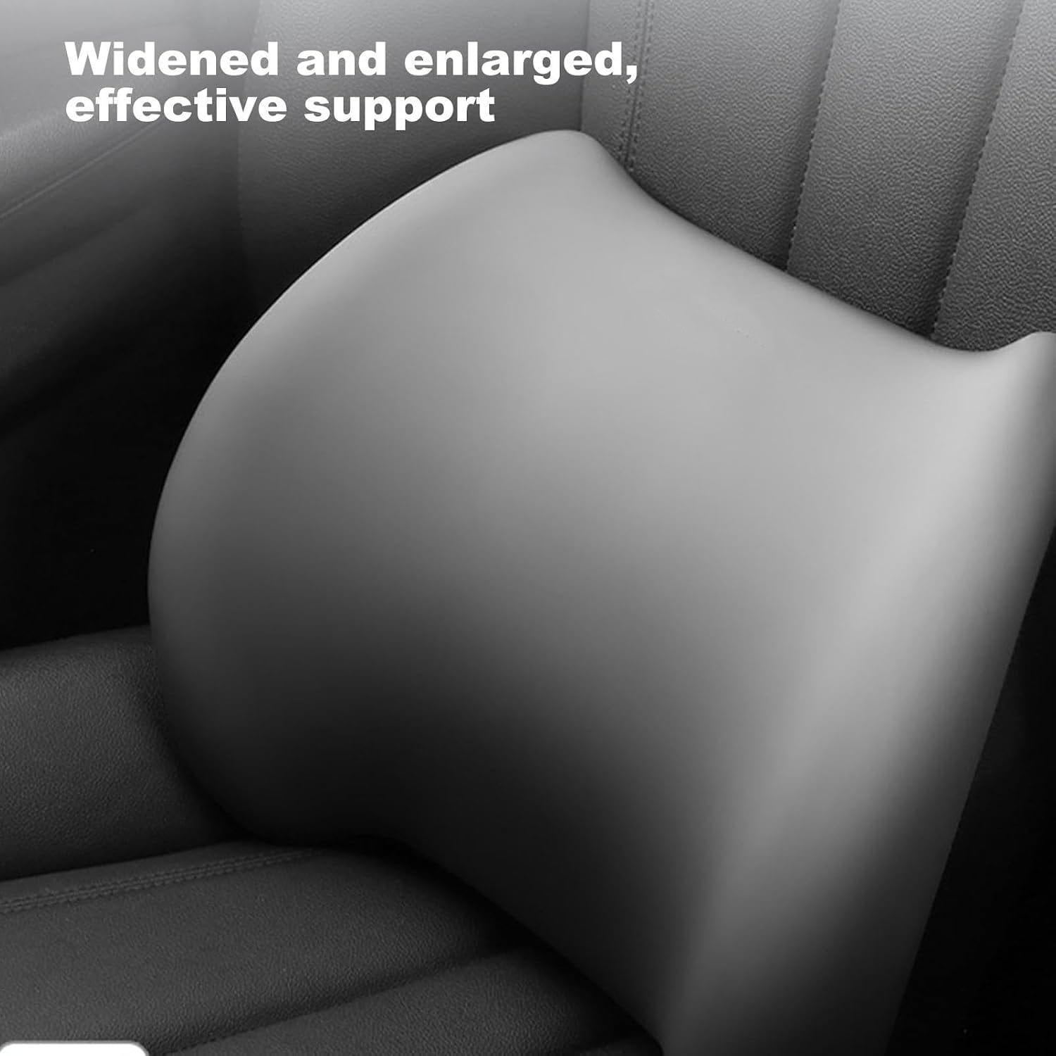 Car Neck Pillow & Lumbar Support Cushion Set | Soft Foam Ergonomic Car Seat Headrest & Back Support Pillow | Breathable Travel Cushion for Cars, Office & Hom - 52249 - image 5