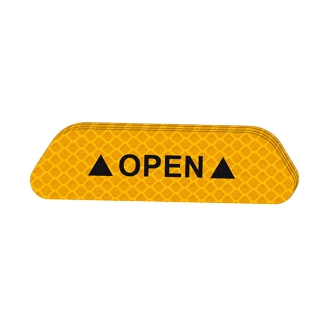 4 PCS Car Door Reflective Warning Stickers | High Visibility Reflector Safety Decals for Car Doors | Waterproof Reflective Door Open Safety Stickers for Cars - 052244 - image 2