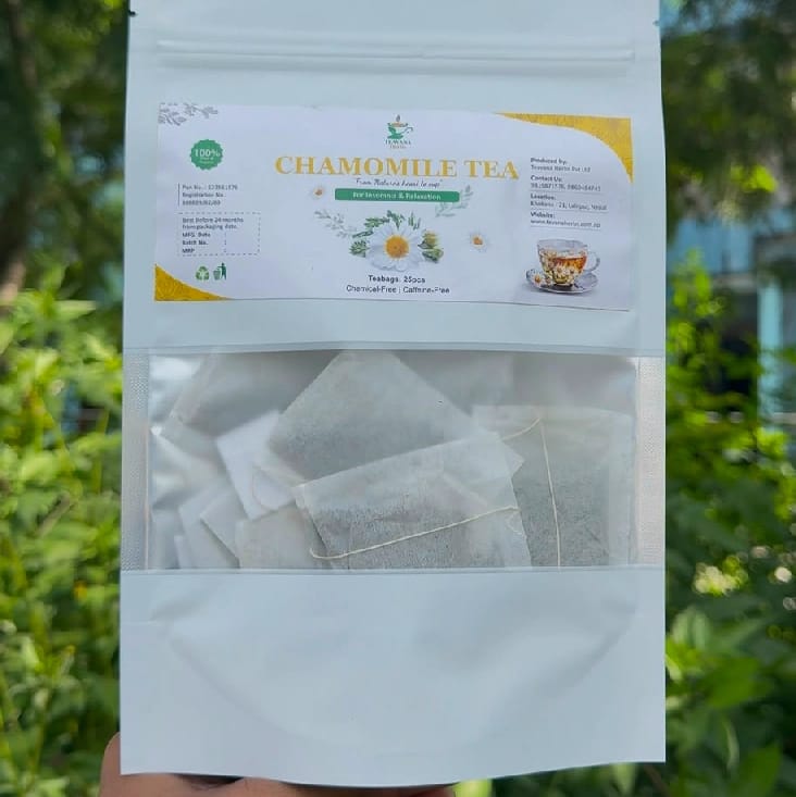 Premium Chamomile Tea Bags (25 Count) – Caffeine-Free Herbal Tea