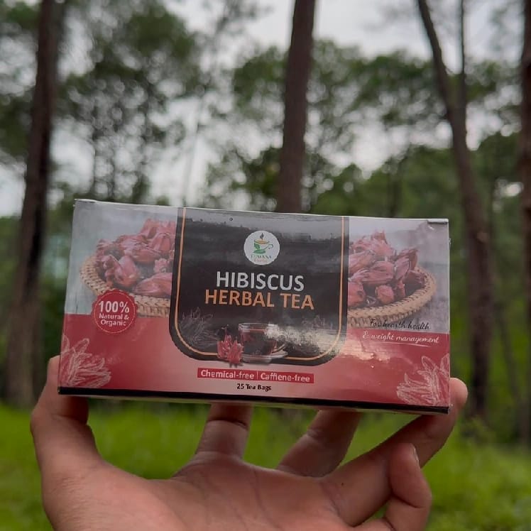 Hibiscus Tea Bags (25 Tea Bags) – 100% Pure Natural Herbal Tea
