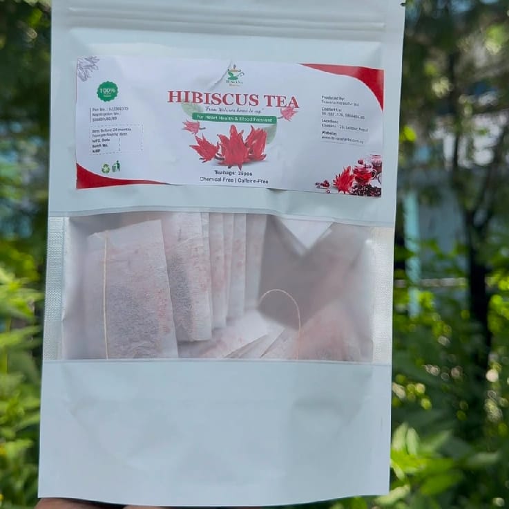 Hibiscus Tea Bags (25 Tea Bags) – 100% Pure Natural Herbal Tea