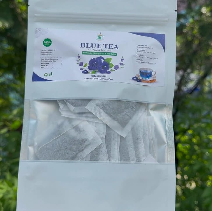 Blue Tea Bags (25 Tea Bags) – 100% Pure Butterfly Pea Flower Herbal Tea