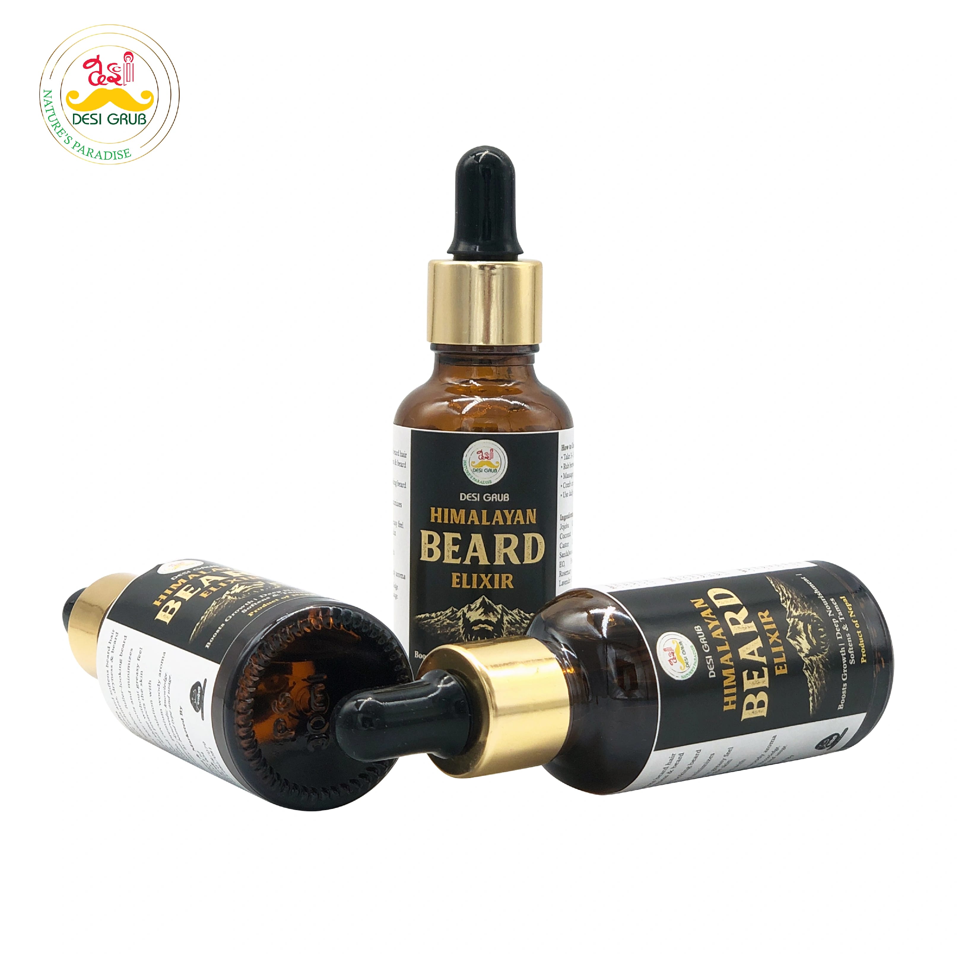 Desi Grub Himalayan Beard Elixir 30ml – Natural Beard Oil For Growth, Softness &Amp; Itch Relief - image 3