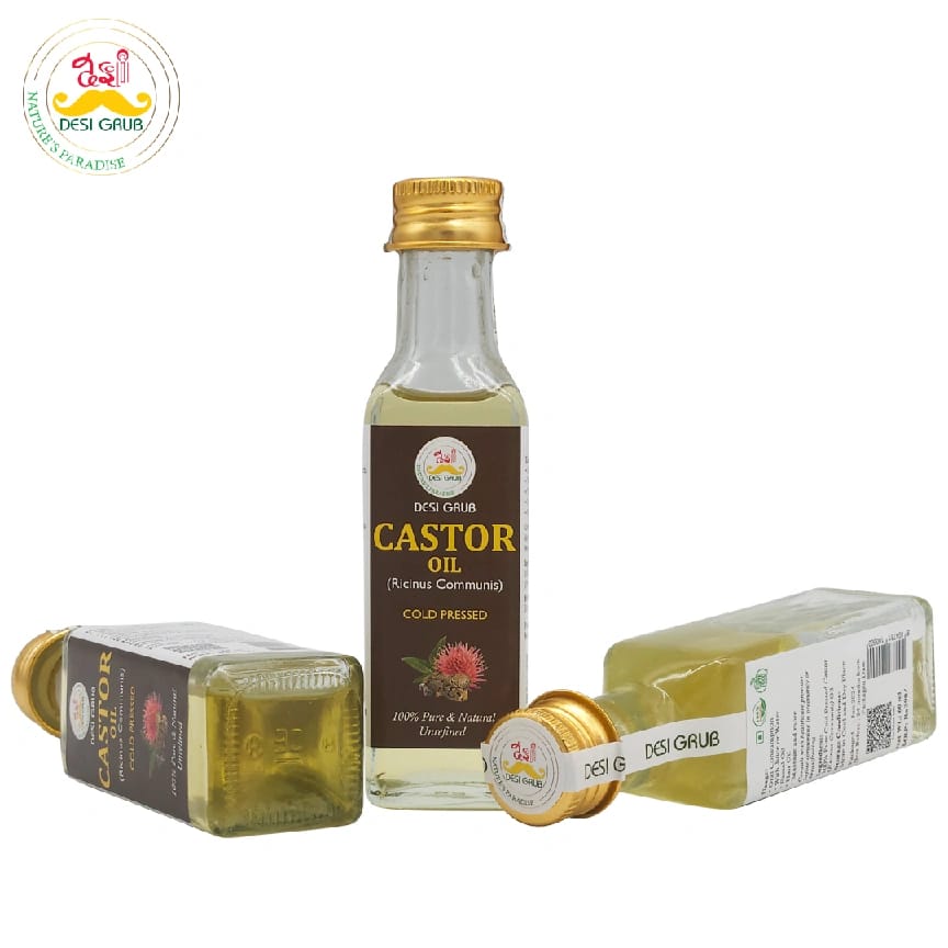 Desi Grub Castor Oil 60ml | Cold-Pressed, Natural Laxative, Skincare, And Hair Growth Solution - image 4