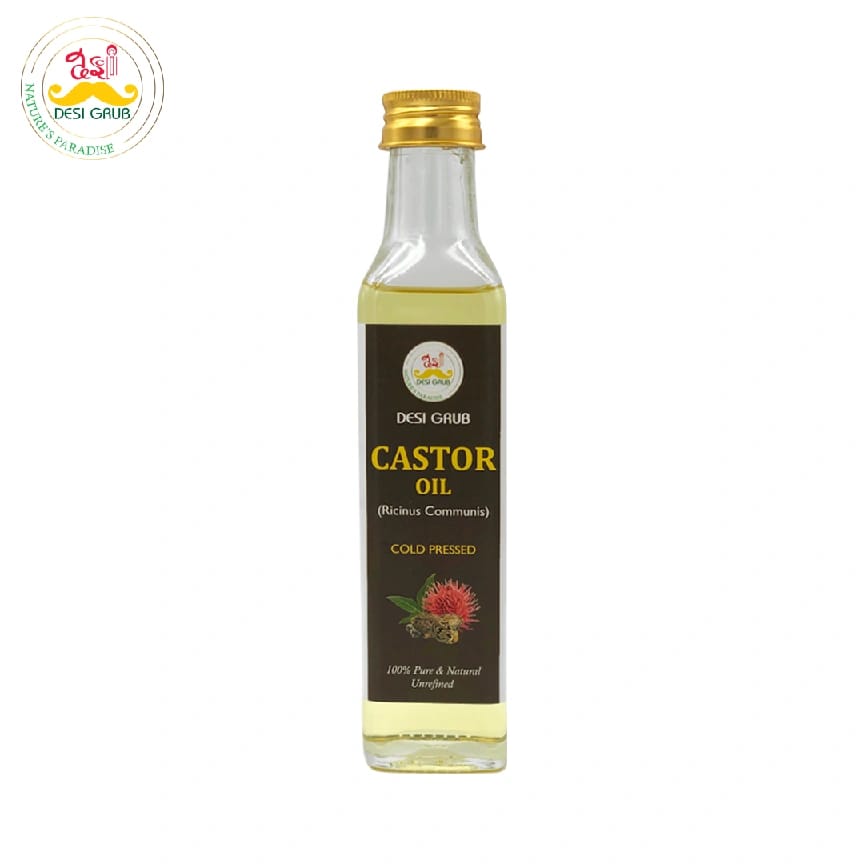 Desi Grub Castor Oil 250ml | Cold-Pressed, Natural Laxative, Skincare, And Hair Growth Solution - image 2
