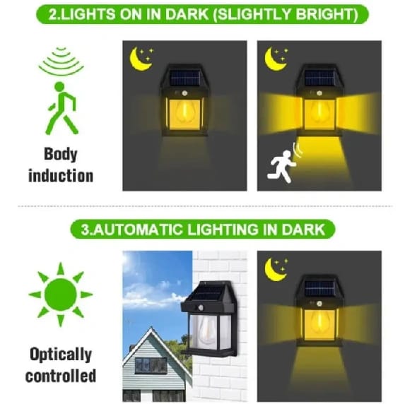 1PCS LED Solar Wall Lamp Outdoor Waterproof Up And Down Luminous Lighting Garden Decoration Solar Lights Stairs Fence Sunlight Lamp - image 3