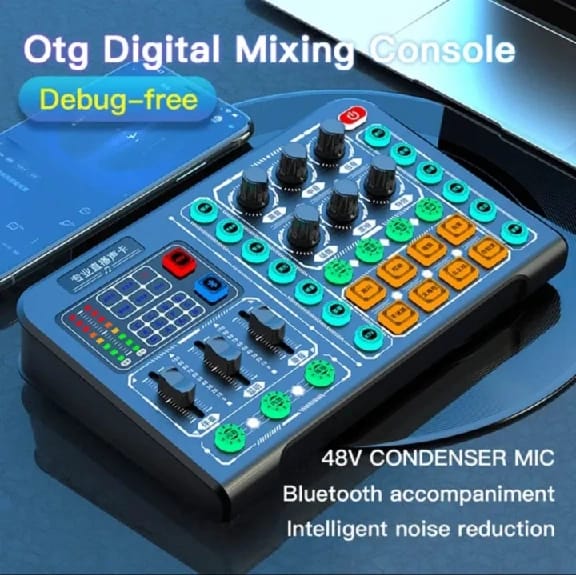 M6 Live Sound Card External Audio Mixer Mobile Phone Voice Changer Support 48V Microphone - image 2
