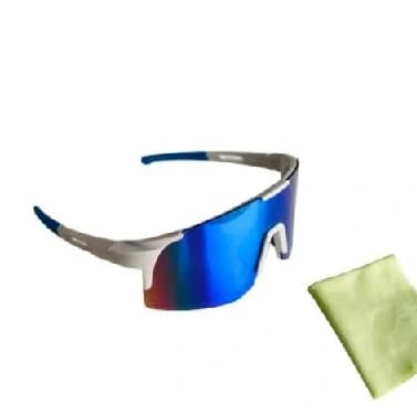 100% UV Protected Stylish and Trendy Blue Shiny Mercury Sports Sunglasses - image 1