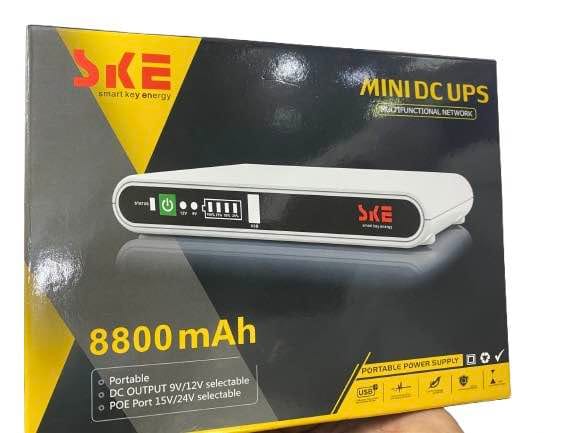 Router Backup Upto 8 Hours Mini Portable Modem Router UPS Poe Dc Wifi Backup - 8800mah
