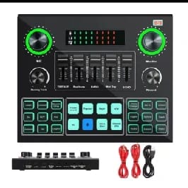 V9 Sound Card Audio Interface Audio Mixer for Live Podcast Recording