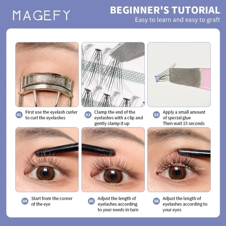 MAANGE MAGEFY Fluffy Segmented Diy Lash Extension Heat Bonded Individual Cluster Eyelash Extensions MGY7240 - image 4