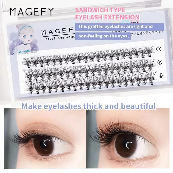 MAANGE MAGEFY Fluffy Segmented Diy Lash Extension Heat Bonded Individual Cluster Eyelash Extensions MGY7240 - image 7