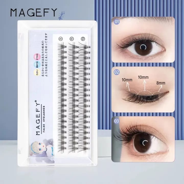 MAANGE MAGEFY Fluffy Segmented Diy Lash Extension Heat Bonded Individual Cluster Eyelash Extensions MGY7240 - image 9