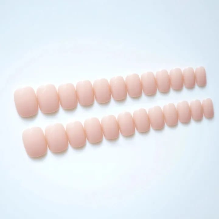 MAANGE 24Pcs Mini Nude Pink Fake Press On Nails With Glue & File CS22 - image 2