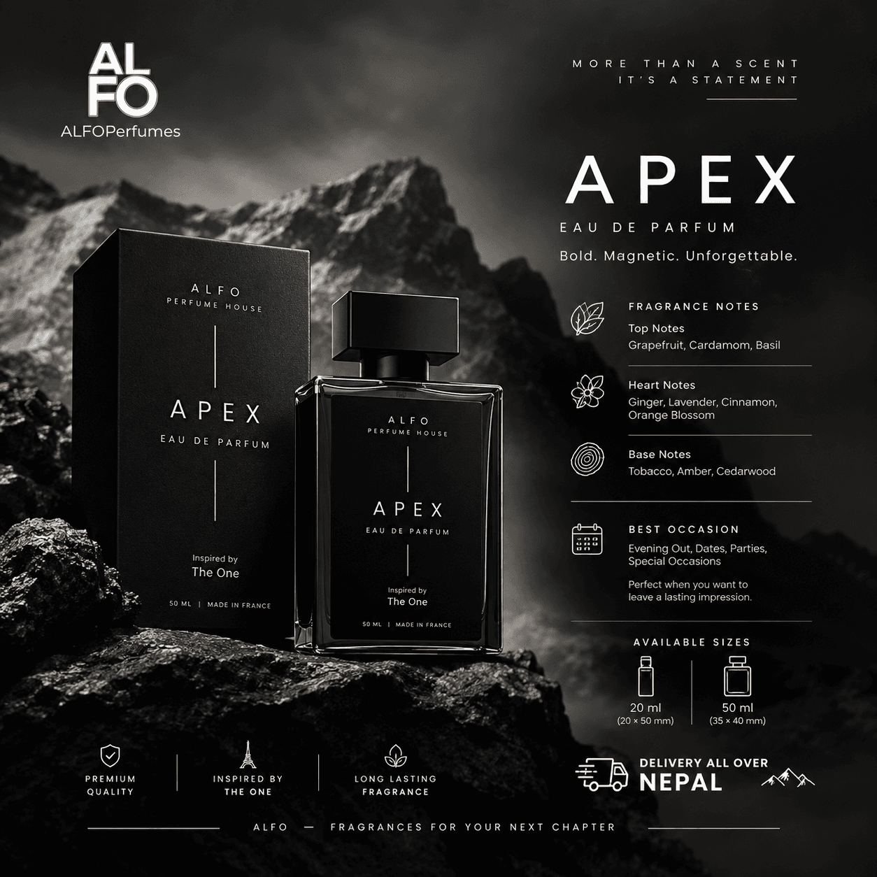 APEX Perfume For Men 20 Ml | D&G The One - image 3