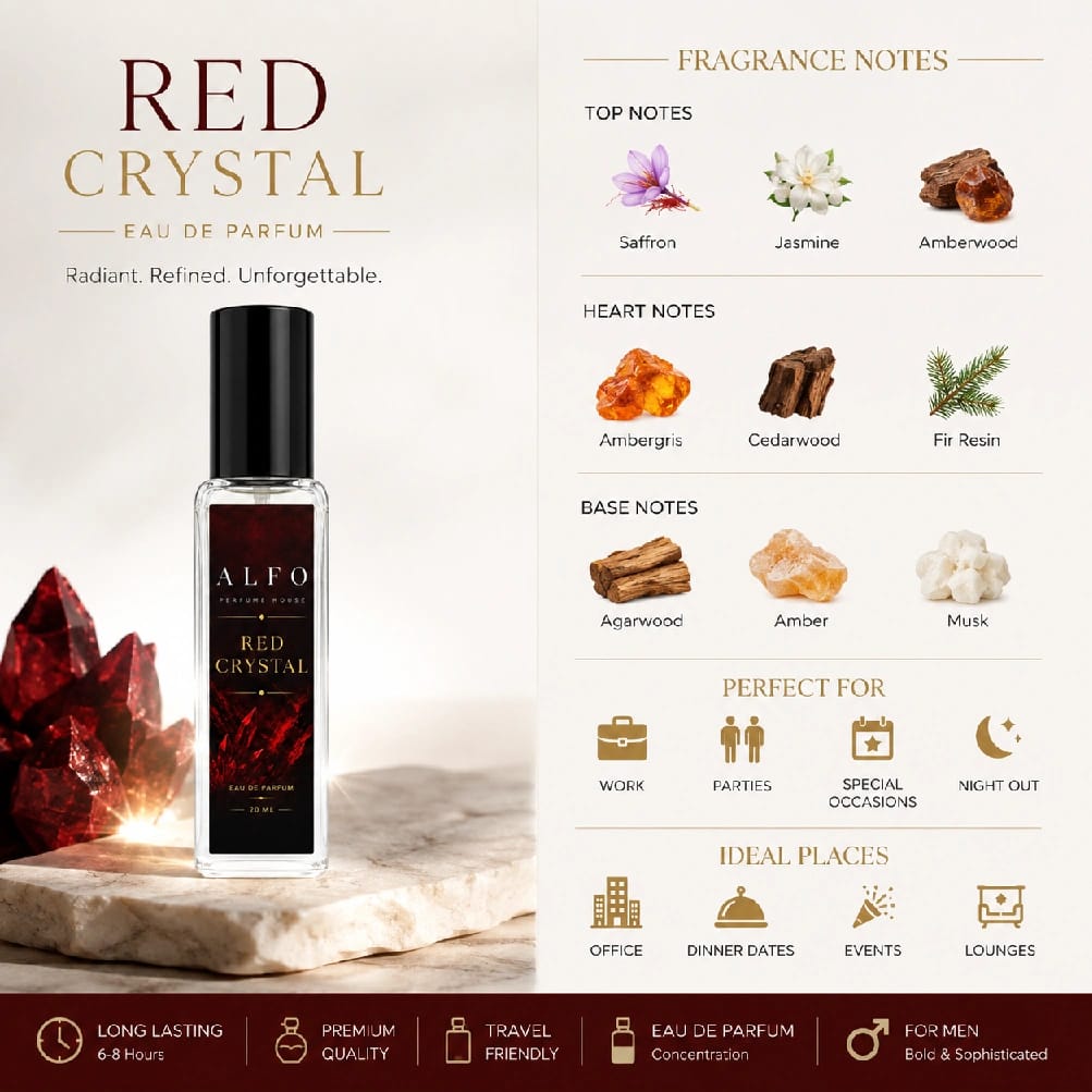 Red Crystal Eau De Parfum Unisex - 20 Ml Perfume - image 3