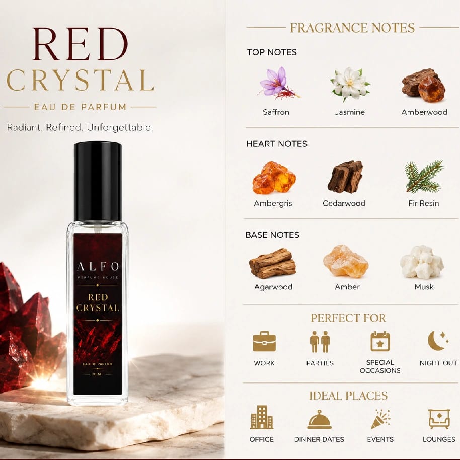 Red Crystal Eau De Parfum Unisex - 20 Ml Perfume - image 2
