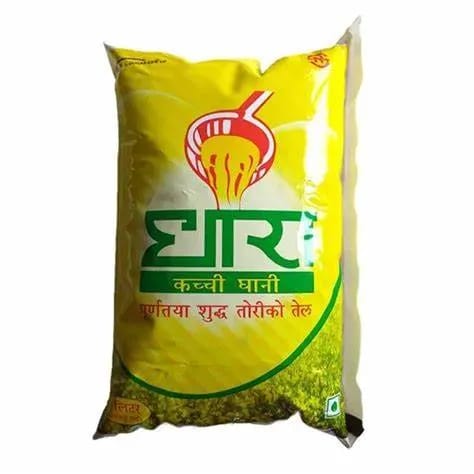 Dhara Kacchi Ghani Mustard Oil Pouch, 1 L - image 5