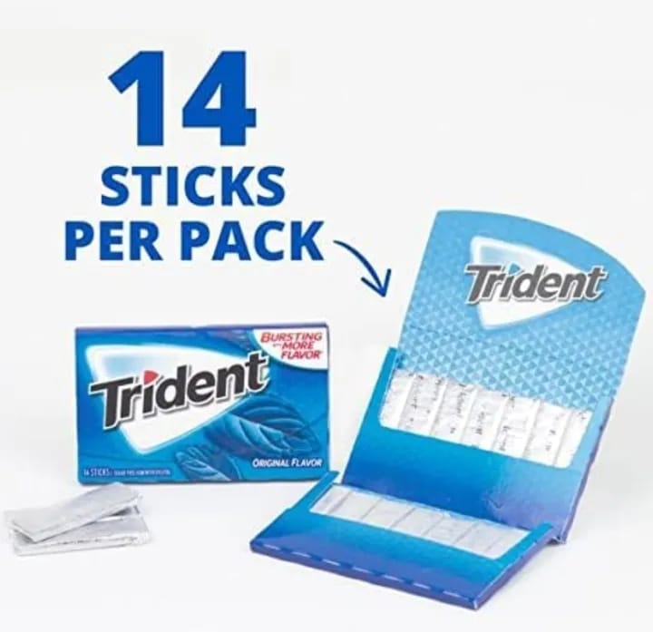 Trident Original Chewing Gum 14's (Pack of 1/2/3/5) - image 1
