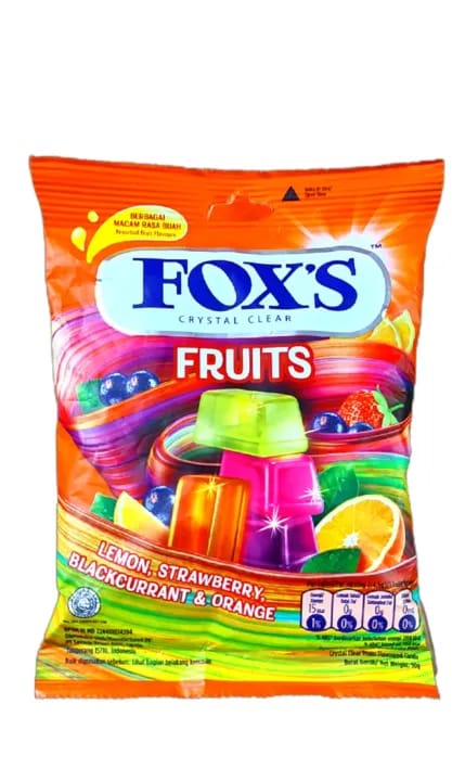Fox's Crystal Clear Candy 90 Gm Lemon, Strawberry, Blackcurrant & Orange (Pack of 1/2/4)