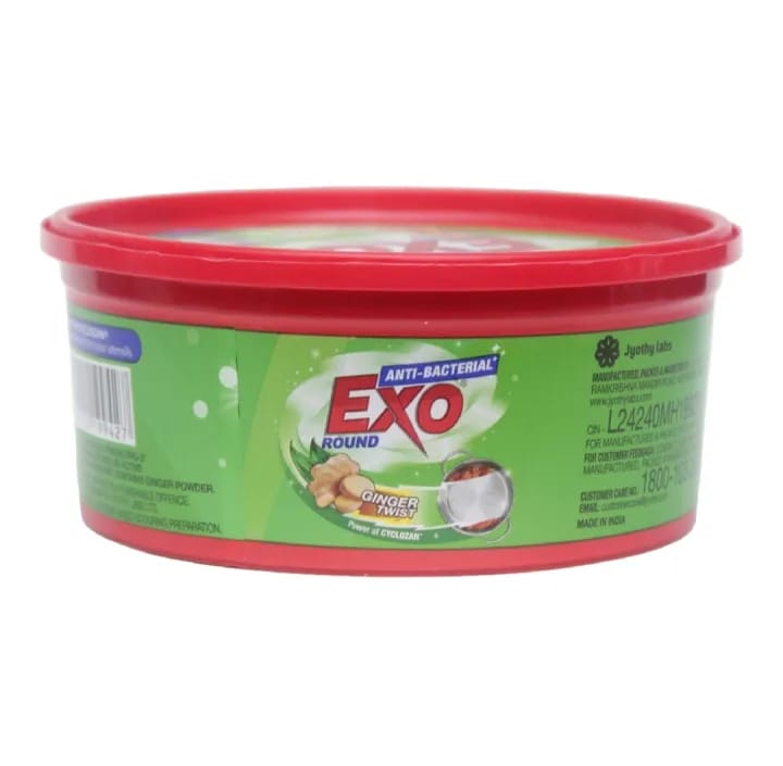 Exo Round Dishwash Bar 500gm X 4 With Exo Super Scrubber Free Complete Dishwashing Solution With Anti-Bacterial Efficacy & Goodness Of Ginger Remove Tough Grime Stains With Ease - image 3