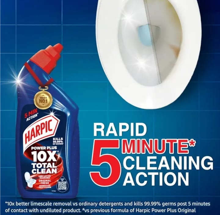 Harpic Disinfectant Toilet Cleaner Liquid Original - 1 Ltr (Pack of 2) - image 3