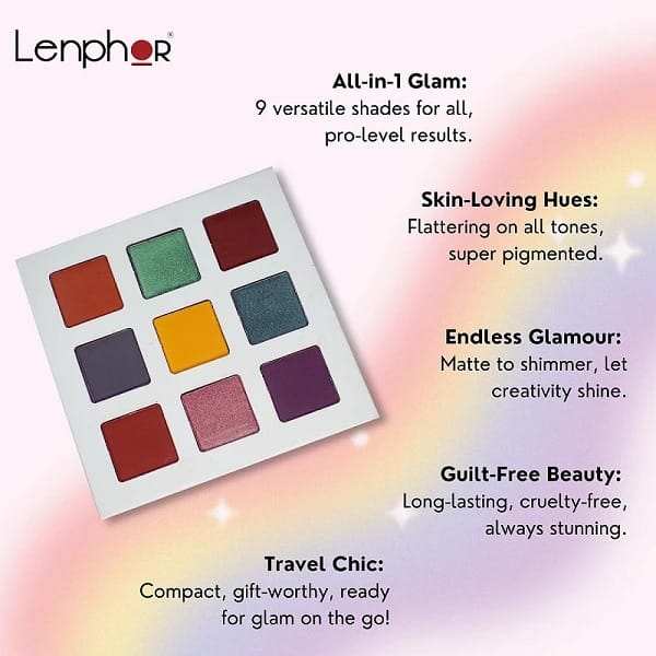 LENPHOR 9IN1 EYE SHADOW PALETTE PICNIC SPOT 08 10.8 GM - image 4