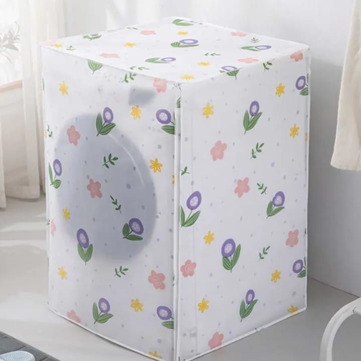 Dust Maker Design New Premium Automatic Front Load Washing Machine Dust Cover with Cute ...