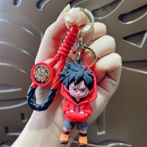Shipping Cartoon Characters Luffy Key Rings Anime Silicone Key Rings Cute With Cartoon Character ...